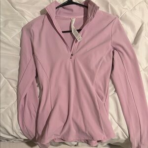 ALO Yoga Light Pink Long Sleeve Quarter-Zip